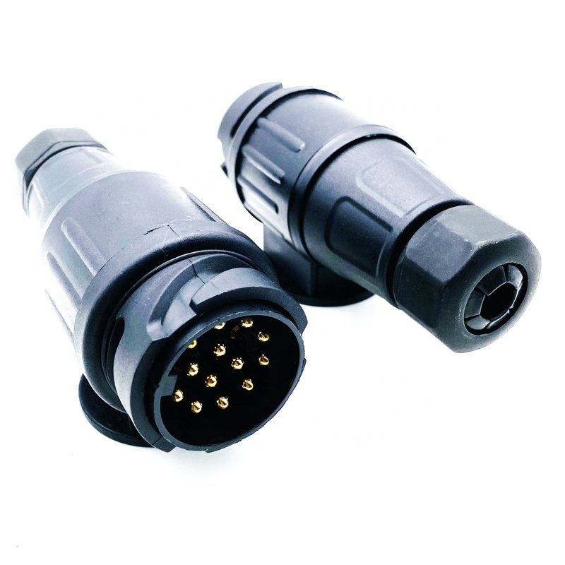 Factory Direct Nylon 12V 13 Pin Core Way Electric Trailer Plug For European Type Vehicles Extension Wire Cable Adapter Socket