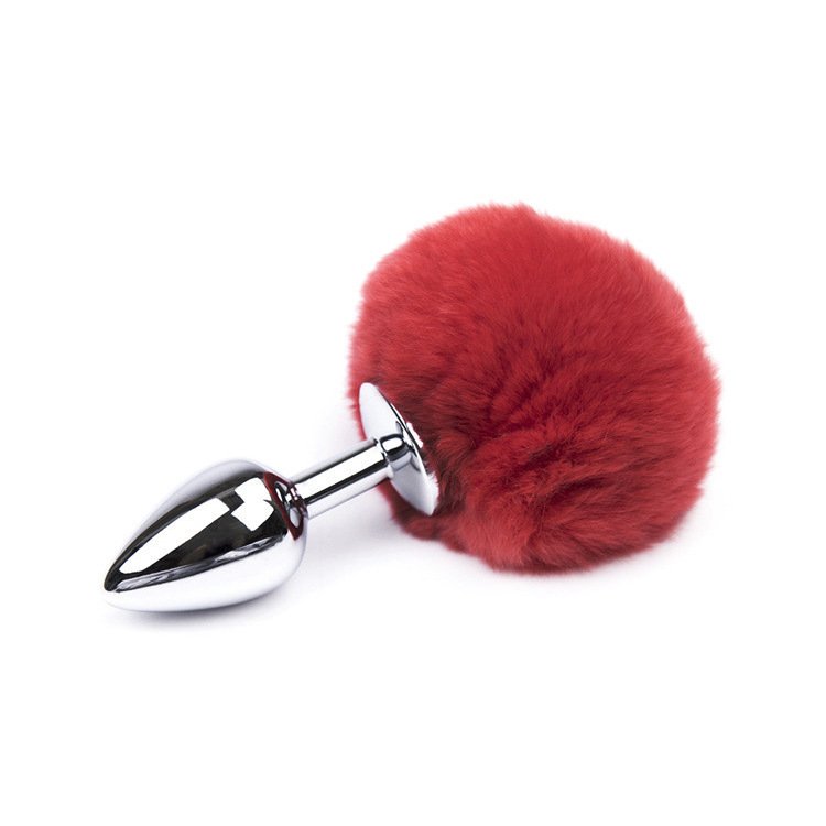 Small Size Stainless Steel Metal Sexy Rabbit Tail Anal Plug Bunny Butt Plug Unisex Booty Beads Sex Toy for Women Sexy Shop