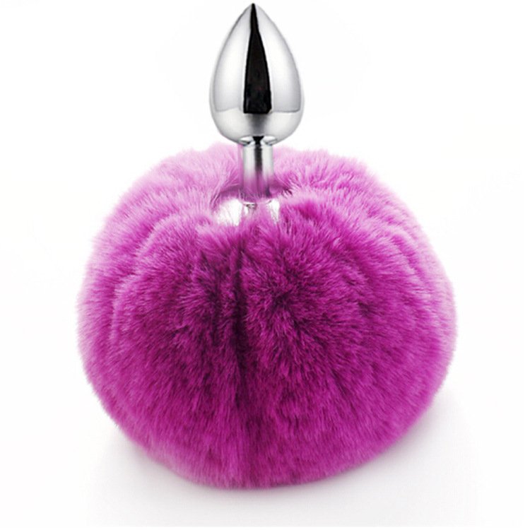 Small Size Stainless Steel Metal Sexy Rabbit Tail Anal Plug Bunny Butt Plug Unisex Booty Beads Sex Toy for Women Sexy Shop