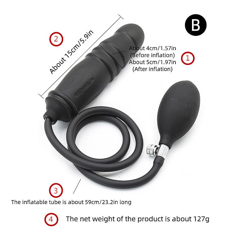 Silicone Inflatable Anal Plug Expandable Dildo Pump Butt Plug Anal Dilator Prostate Massage Anus Extender Dilatador Anal Sex Toy