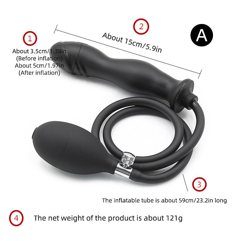 Silicone Inflatable Anal Plug Expandable Dildo Pump Butt Plug Anal Dilator Prostate Massage Anus Extender Dilatador Anal Sex Toy