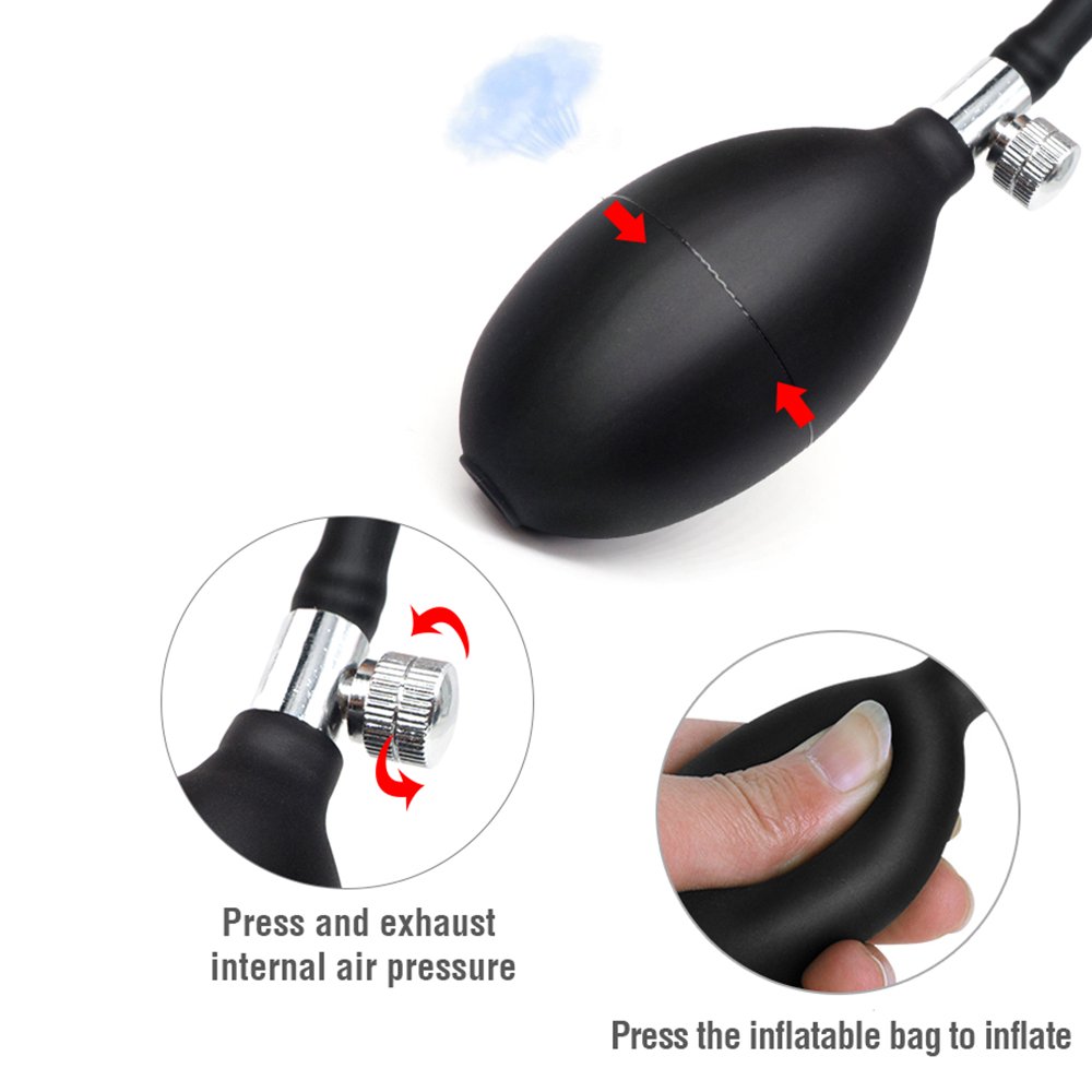 Silicone Inflatable Anal Plug Expandable Dildo Pump Butt Plug Anal Dilator Prostate Massage Anus Extender Dilatador Anal Sex Toy