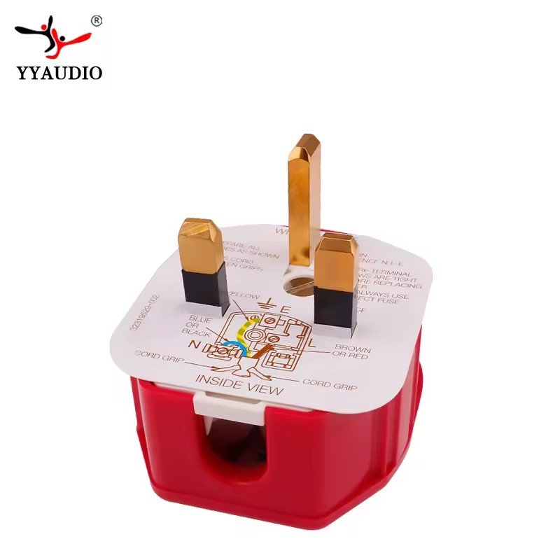 YYAUDIO Hospital Property MK-13UK Hifi DIY Hi-end AC Power Electric(m) Fused 13A Male 3 Pin UK British Plug Fuse Connector