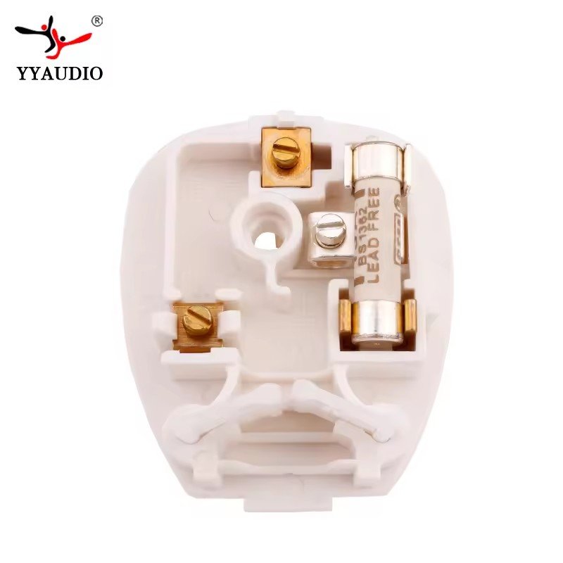 YYAUDIO Hospital Property MK-13UK Hifi DIY Hi-end AC Power Electric(m) Fused 13A Male 3 Pin UK British Plug Fuse Connector
