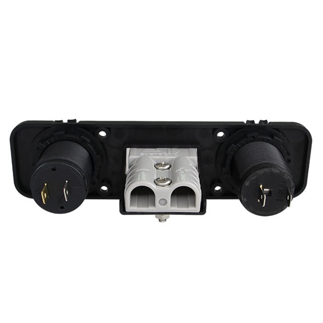 Panel Mount SED-Style With Car Accessory triple flush mount housing with 50a plug accessory power socket dual USB