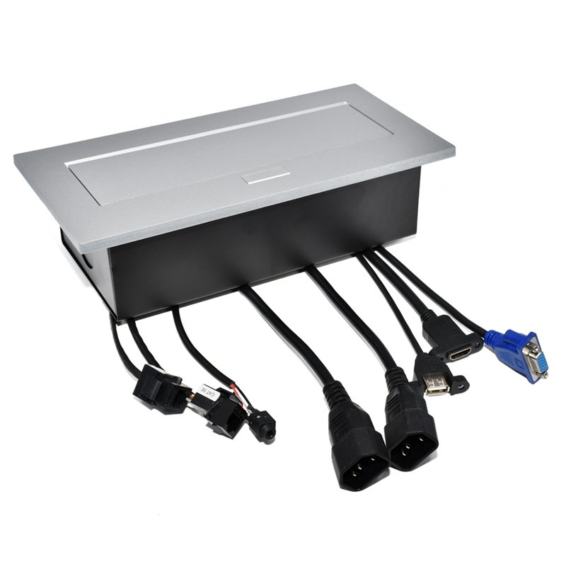 Conference Table Multimedia Desk Socket For Office Home Hidden Pop Up Power Socket Outlet Box