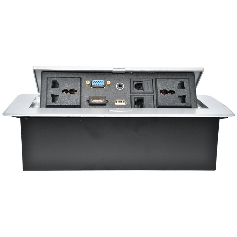 Conference Table Multimedia Desk Socket For Office Home Hidden Pop Up Power Socket Outlet Box