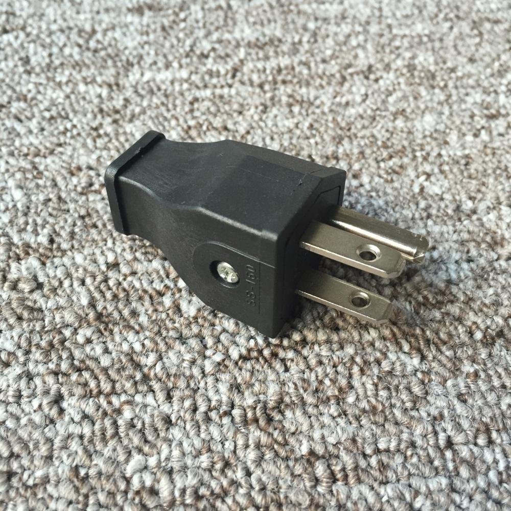 USA American Standard rewireable Grounding AC power cord plug 15A
