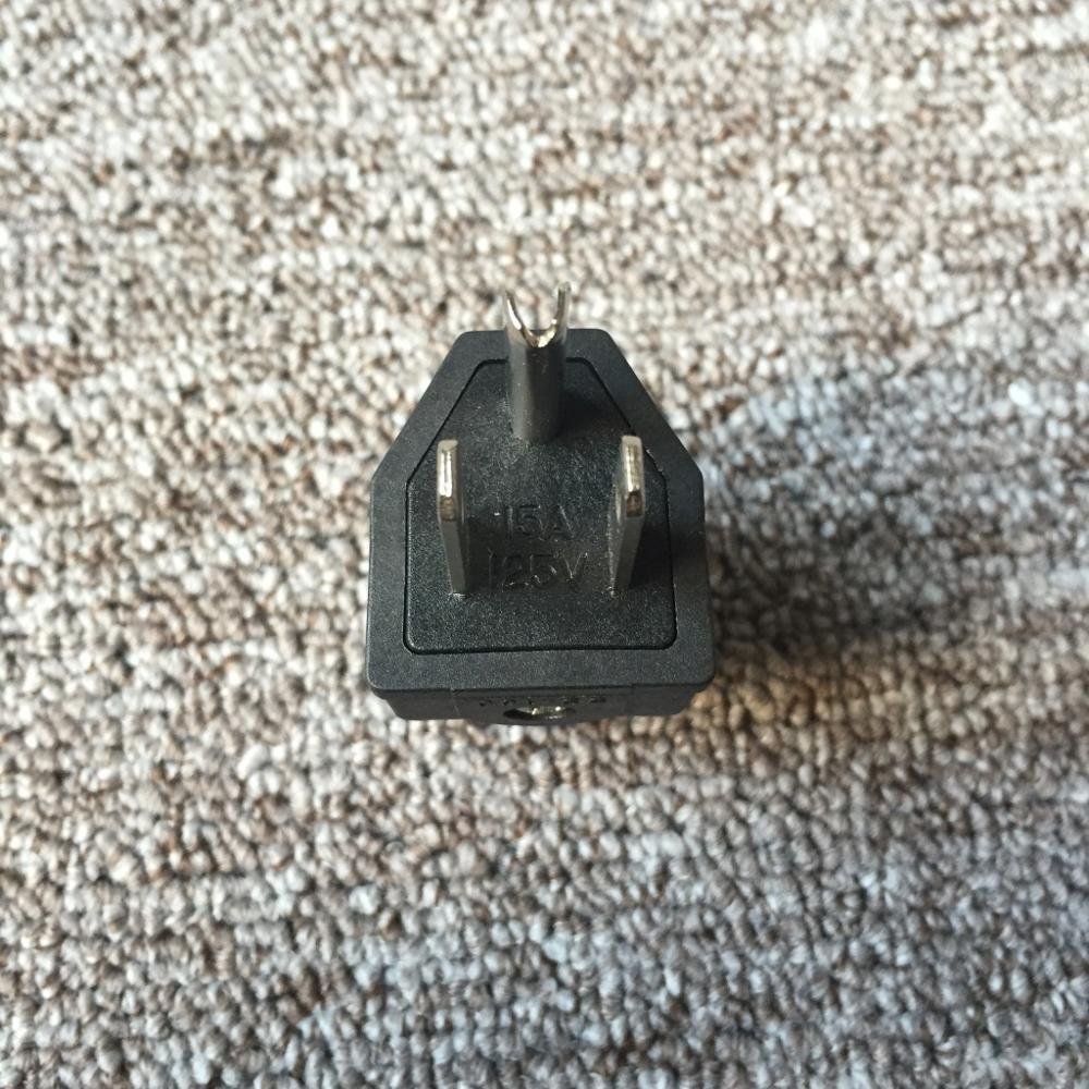 USA American Standard rewireable Grounding AC power cord plug 15A