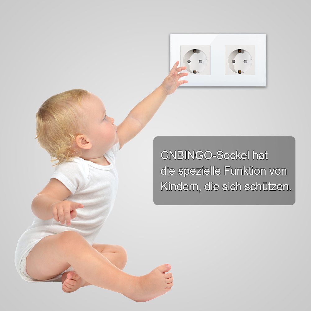 Bingoelec 16A European Socket Crystal Glass Frame Universal Plug Electric Power Wall Switch And Socket