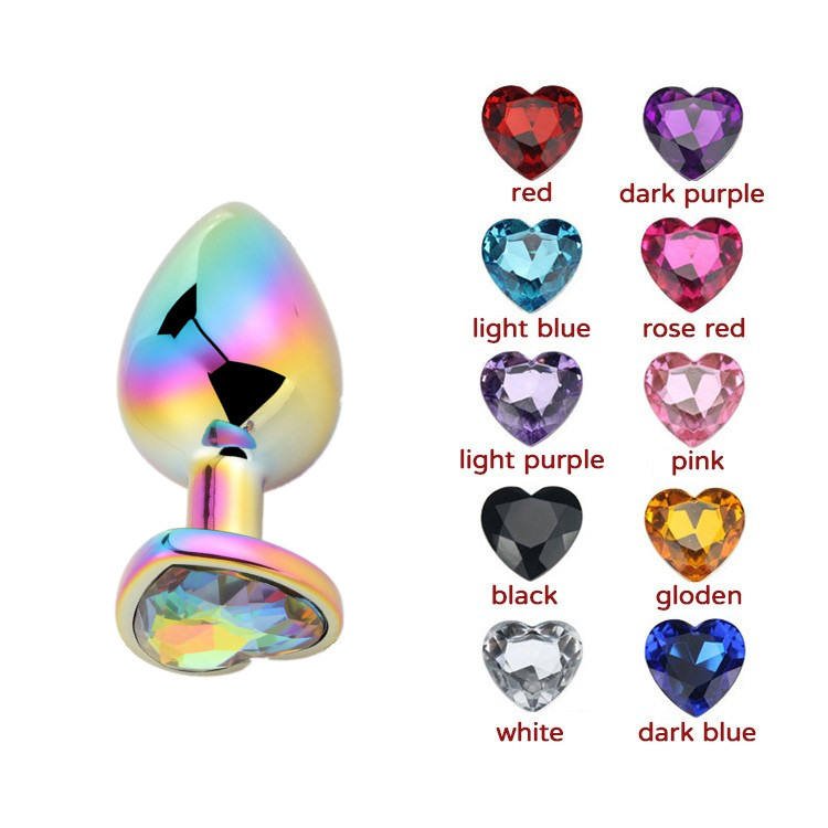 NingHao Intimate Metal Anal Plug with Crystal Jewelry Smooth Touch Butt Plug Anal Bead Anus Dilator Anal Toys