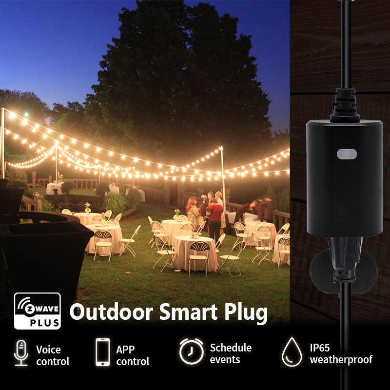 Z-Wave Plus Smart Outlets Plug-in Switch wireless on/off remote control Z-wave 800 Series IP65 Waterproof Outdoor Smart Plug us