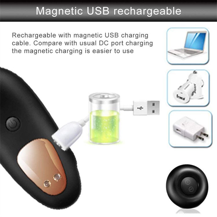 Prostate Massager Anal Vibrator with 8 Vibration Modes 3 Thrusting Speed, Butt Stimulator Plug for Male and Women