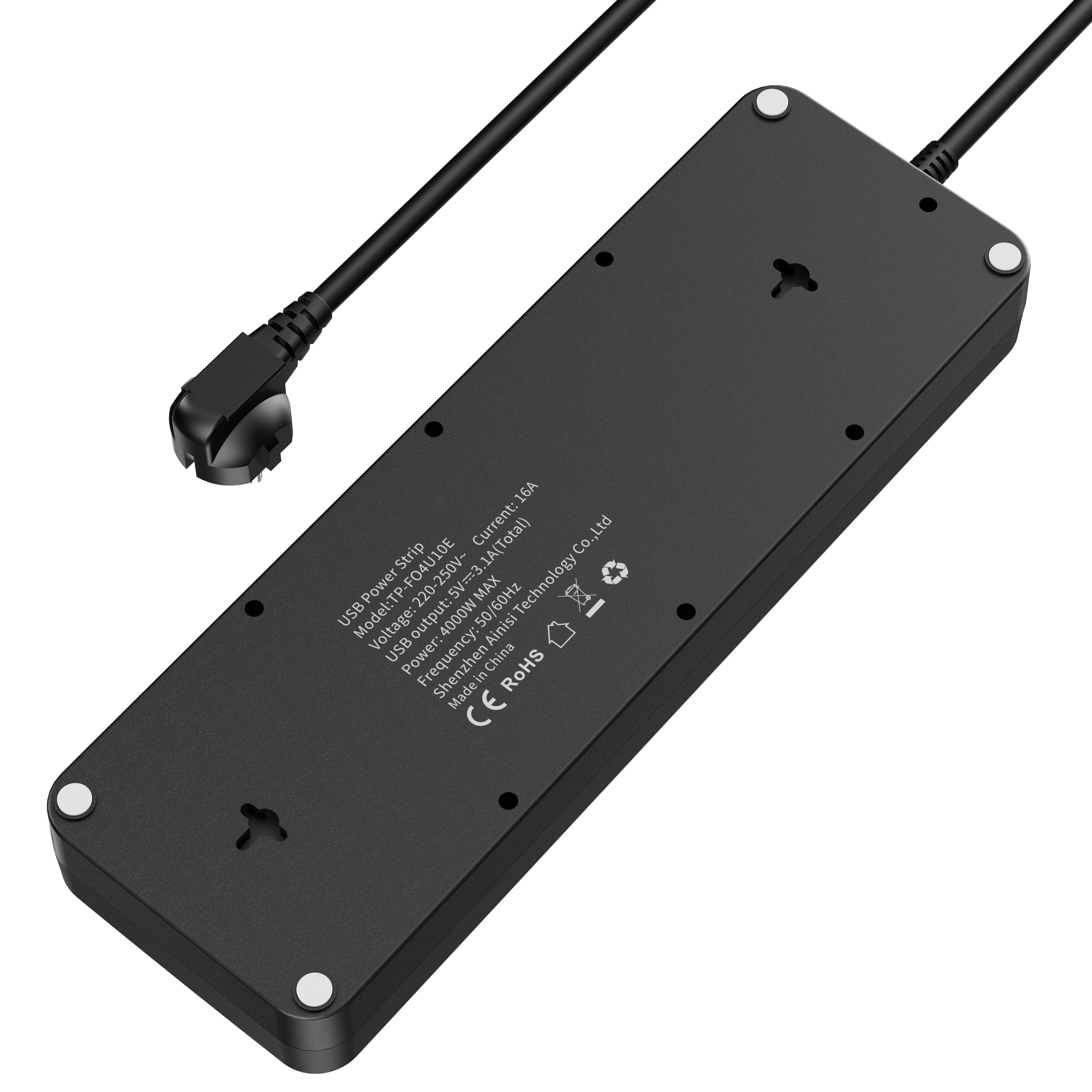 Electrical Items 10 AC Outlets Plug Socket 16A Power Strip With Usb Smart Charging Europe Best Selling in 2022