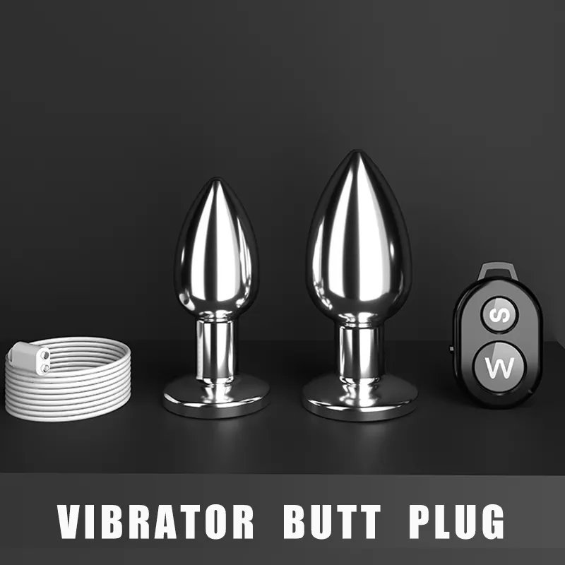 Hot Sale Woman's Adult Electric Anal Plug Sex Toy Metal Vibrator Butt Plug Hot Sale Adult Sex Toys-Vibrator Anal Plug Juguetes