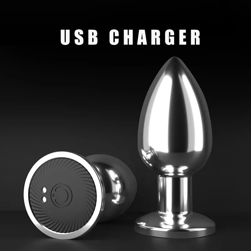 Hot Sale Woman's Adult Electric Anal Plug Sex Toy Metal Vibrator Butt Plug Hot Sale Adult Sex Toys-Vibrator Anal Plug Juguetes