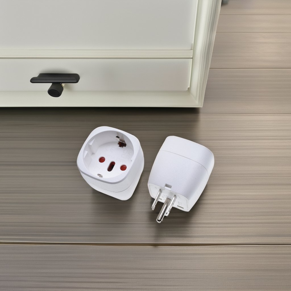 10A Single Plug Converter with Earth Pin EU to US canada Thailand converter travel socket