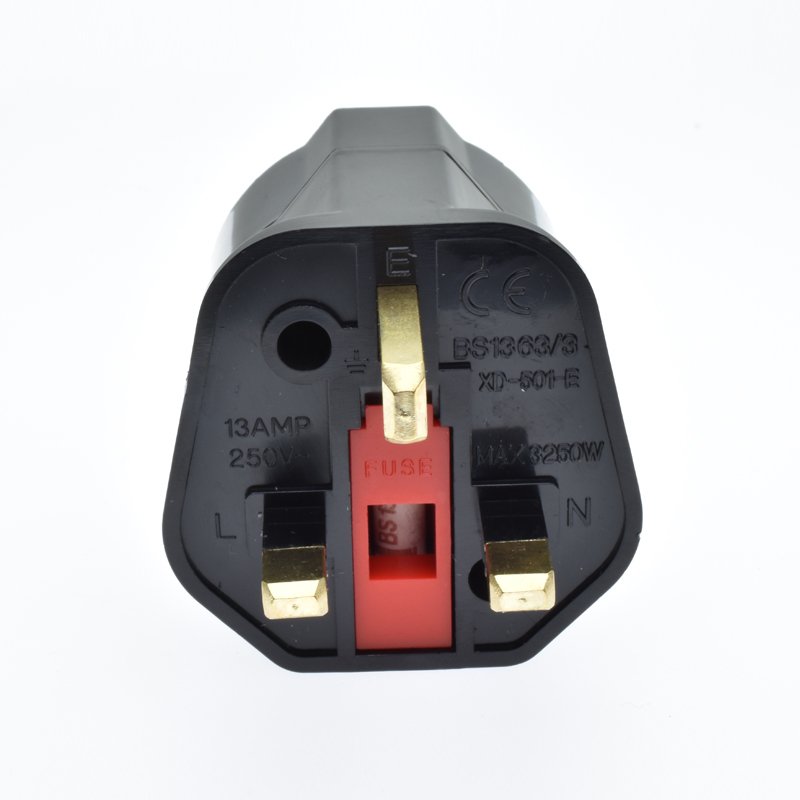 Wholesale EU to UK plug adapter UK England conversion plug with 13A fused BS power plug travel universal socket