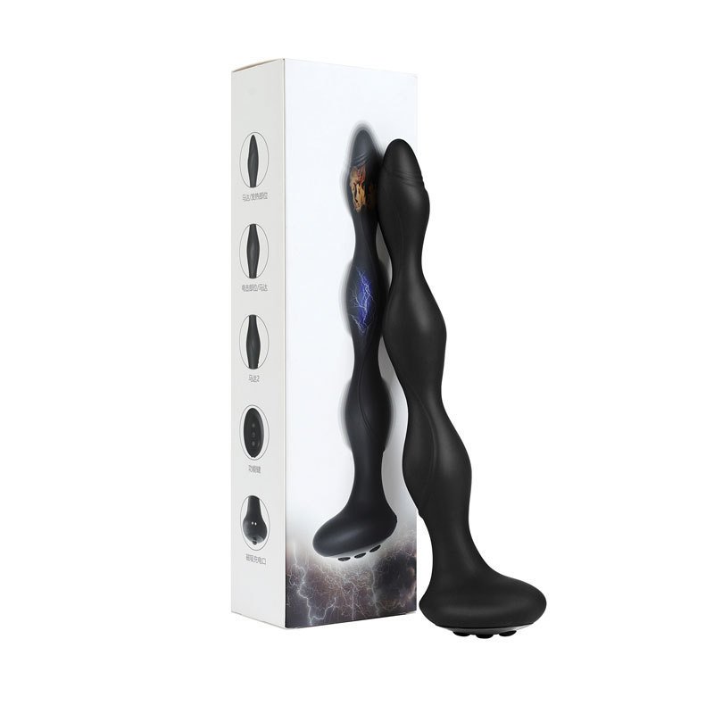 Remote Control SM 10 Vibrating Electric shock Heating Prostate Massager Butt Plug Anal Beads