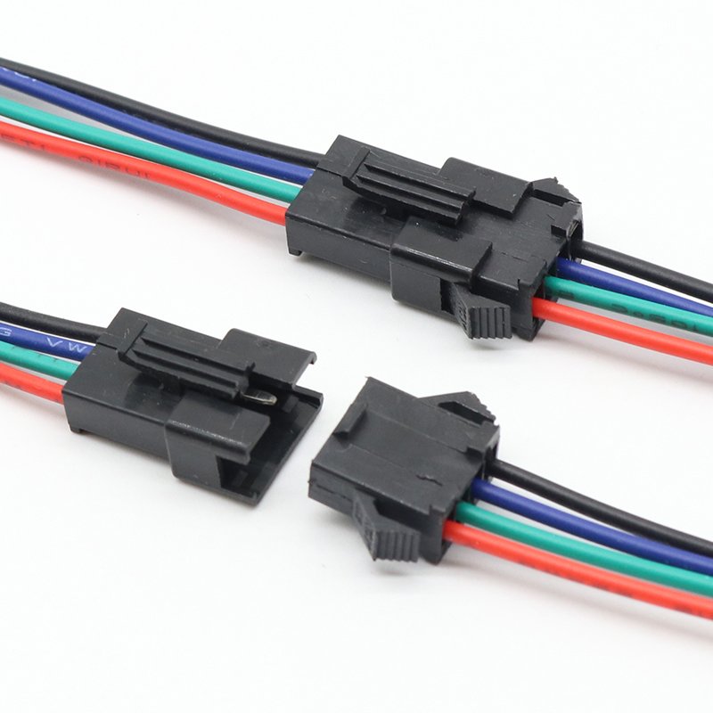 jst sm 3 pin led light male female plug electrical wire crimp terminal connector wiring harness cable adapter