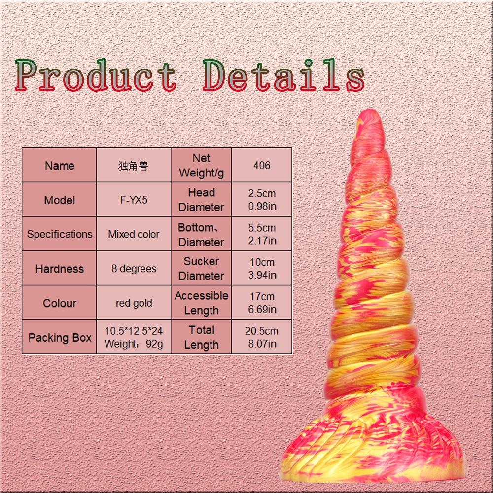 Strong Suction Cup Mixed Color Huge Realistic Anal Plug For Gay Men Alien Unicorn Dildo For Women