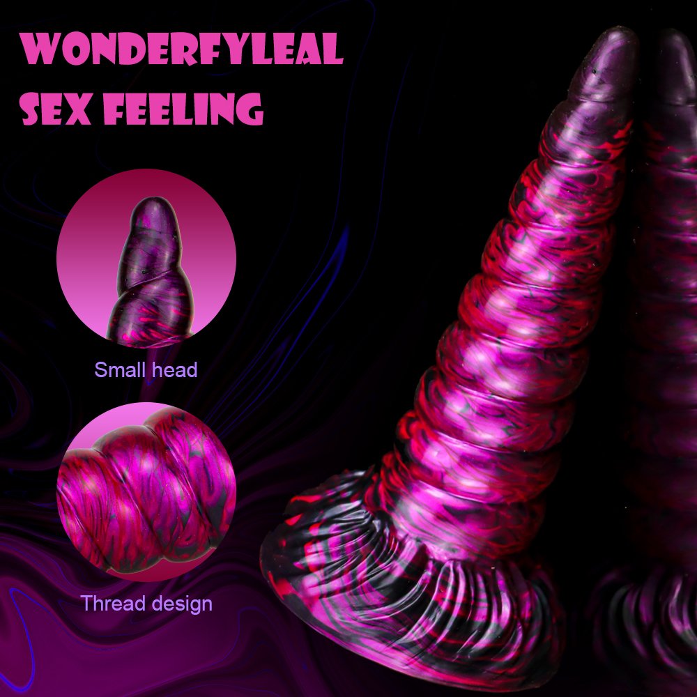 Strong Suction Cup Mixed Color Huge Realistic Anal Plug For Gay Men Alien Unicorn Dildo For Women