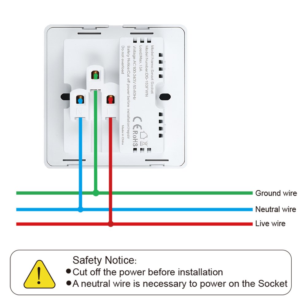 Smart Home Tuya Wifi Smart Touch Panel Switch and Socket with USB USA 20W fast charge Universal Zigbee Power Wall Plugs Socket