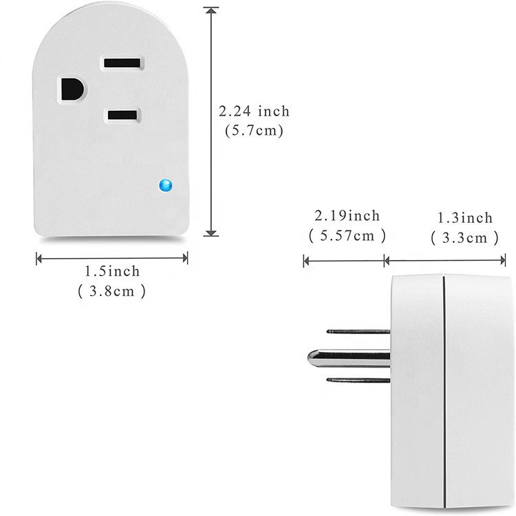 American Single Surge Protector Plug, Grounded Outlet Wall Tap Adapter with Indicator Light