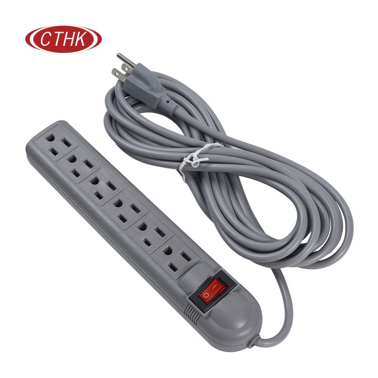 Electrical Supplies 4 Outlet Power Strips 15A Surge Protection Plugs and Sockets Extension Cord