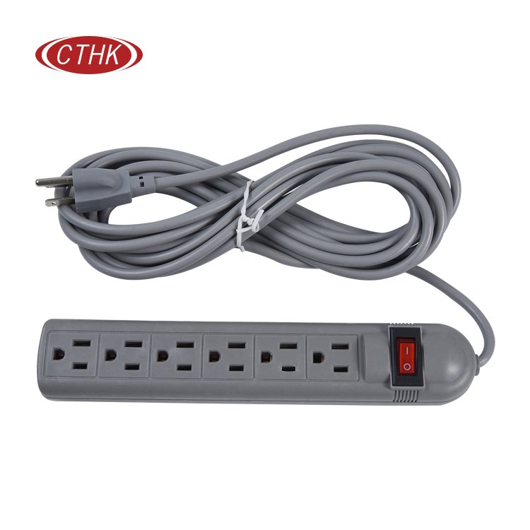 Electrical Supplies 4 Outlet Power Strips 15A Surge Protection Plugs and Sockets Extension Cord