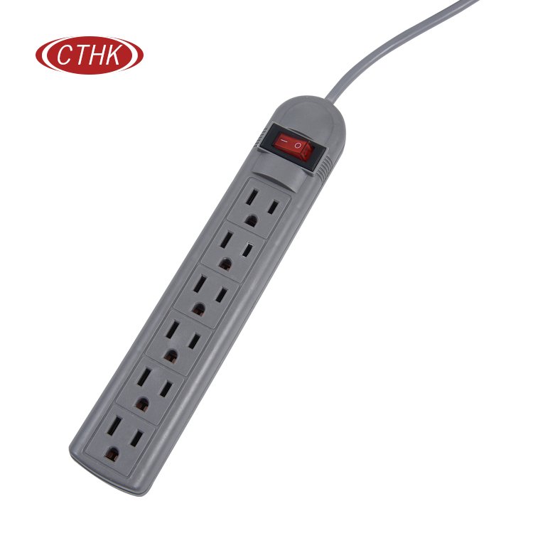 Electrical Supplies 4 Outlet Power Strips 15A Surge Protection Plugs and Sockets Extension Cord