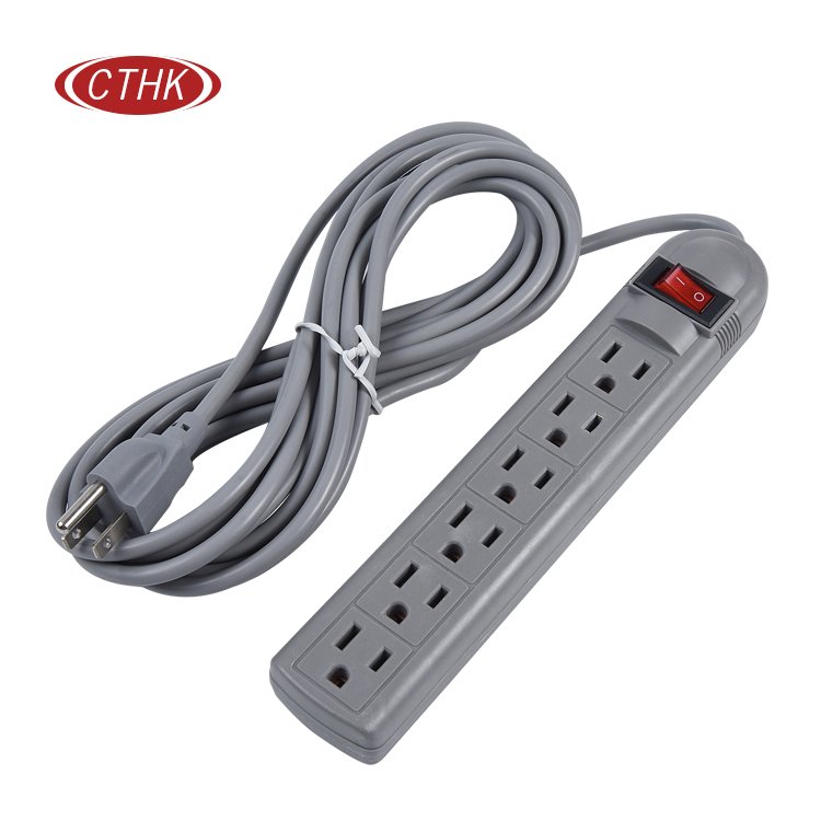 Electrical Supplies 4 Outlet Power Strips 15A Surge Protection Plugs and Sockets Extension Cord