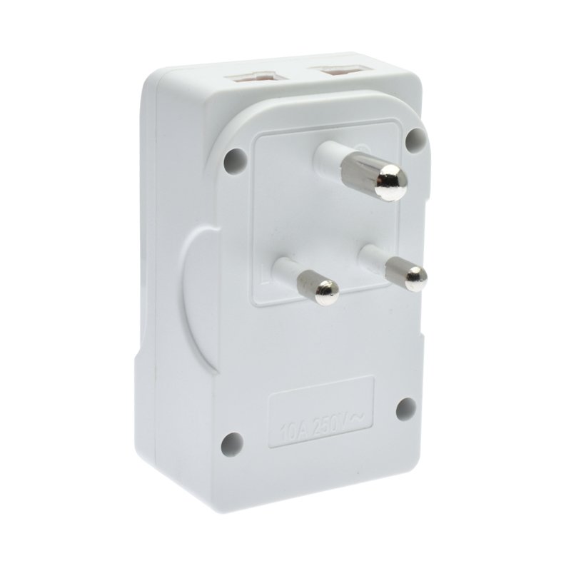 wholesale Universal EU/UK/US/EU to South Africa india plug adapter travel charge power plug with dual USB 1A5V electric adapter