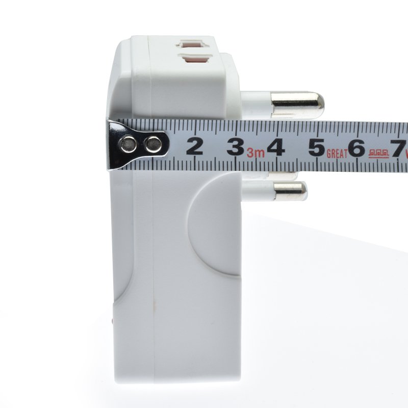 wholesale Universal EU/UK/US/EU to South Africa india plug adapter travel charge power plug with dual USB 1A5V electric adapter