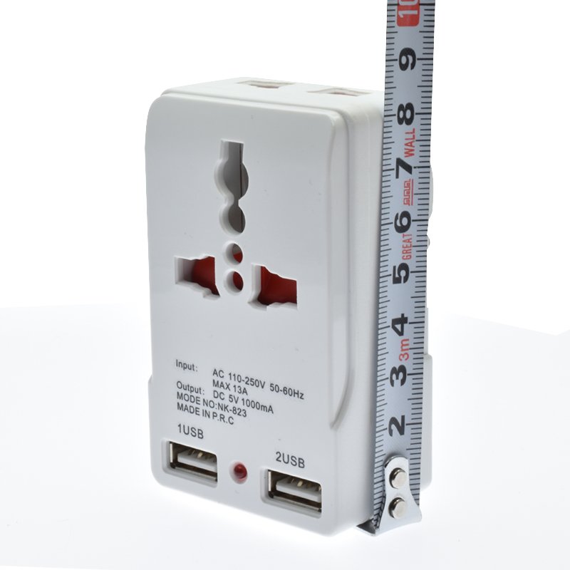 wholesale Universal EU/UK/US/EU to South Africa india plug adapter travel charge power plug with dual USB 1A5V electric adapter