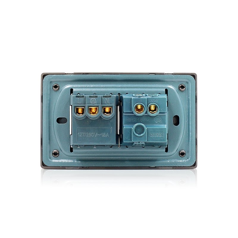 Factory Price Wall Mount Switched Socket 110V-250V Power Triple Outlets Plug Charger 1 Gang Light Switch Socket