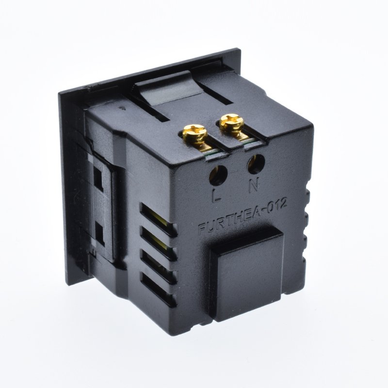 AC Wall Socket USB Charge Electric Socket USB 2 Ports with Indicator Red Light Multiple Ground Power Outlet 5V2.1A Black Oem 5V