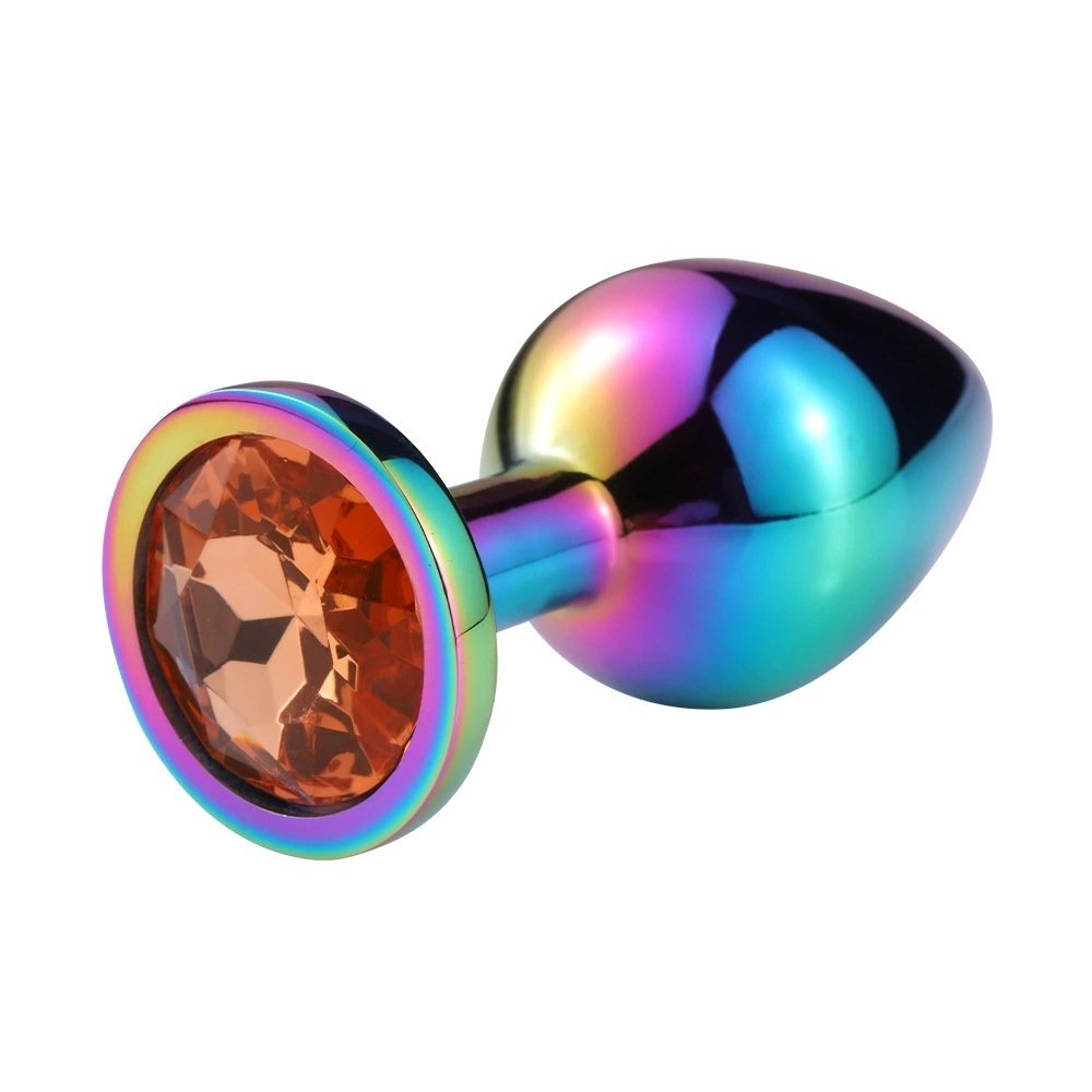 Full color Style Round-shaped Adult Butt Plug toys set Luxury Diamond Stainless Crystal Anal bead Anal Plug Sex toys For Women