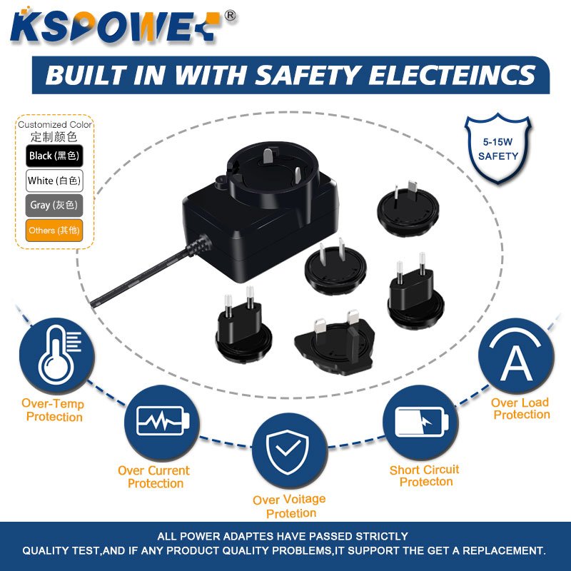 5V10W EU UK US AU Interchangeable Plug Power Supply 12v 24v 6v 12w Power Supplies Ac 100-240v 50-60hz Neon Light Power Adapter