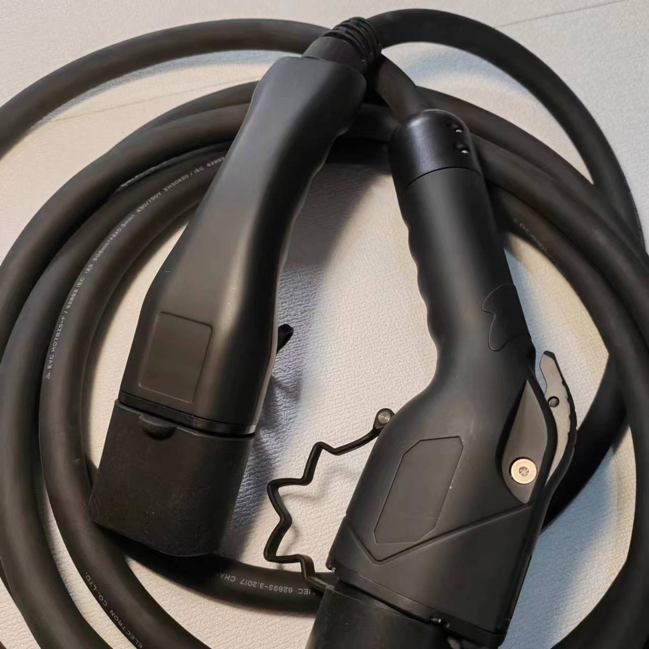 32A EV Charging Cable OEM Factory Matt Black Plug TPU Cable Type 2 to GBT