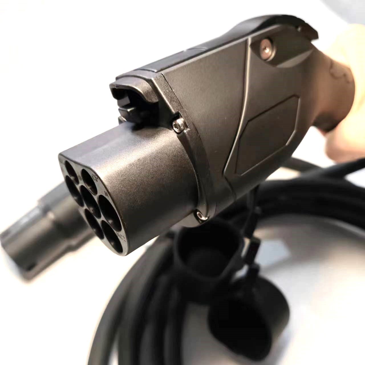 32A EV Charging Cable OEM Factory Matt Black Plug TPU Cable Type 2 to GBT