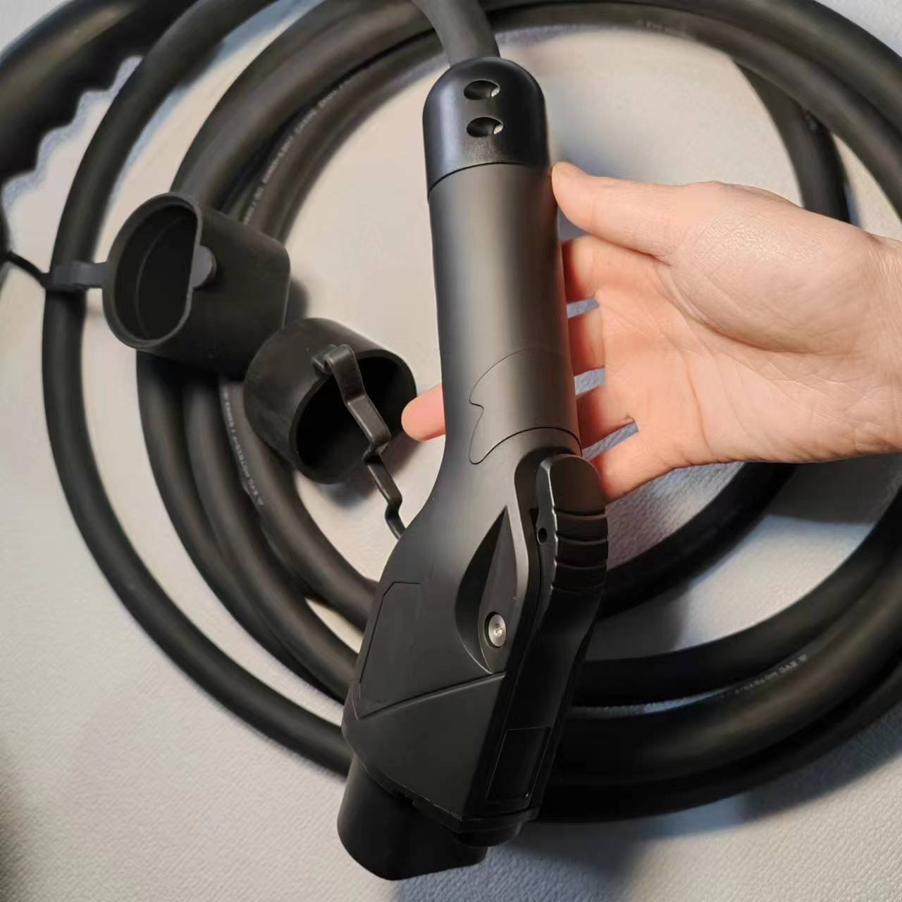 32A EV Charging Cable OEM Factory Matt Black Plug TPU Cable Type 2 to GBT