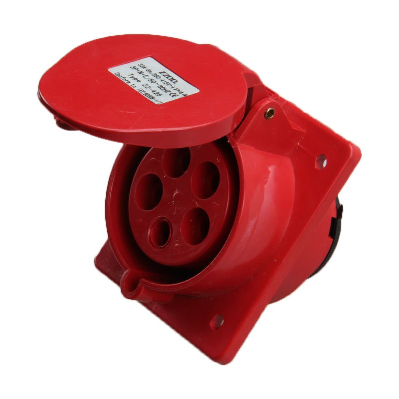ZZ425 3P+N+E 32A 220V IP44 Cable butt joint industrial power plug socket