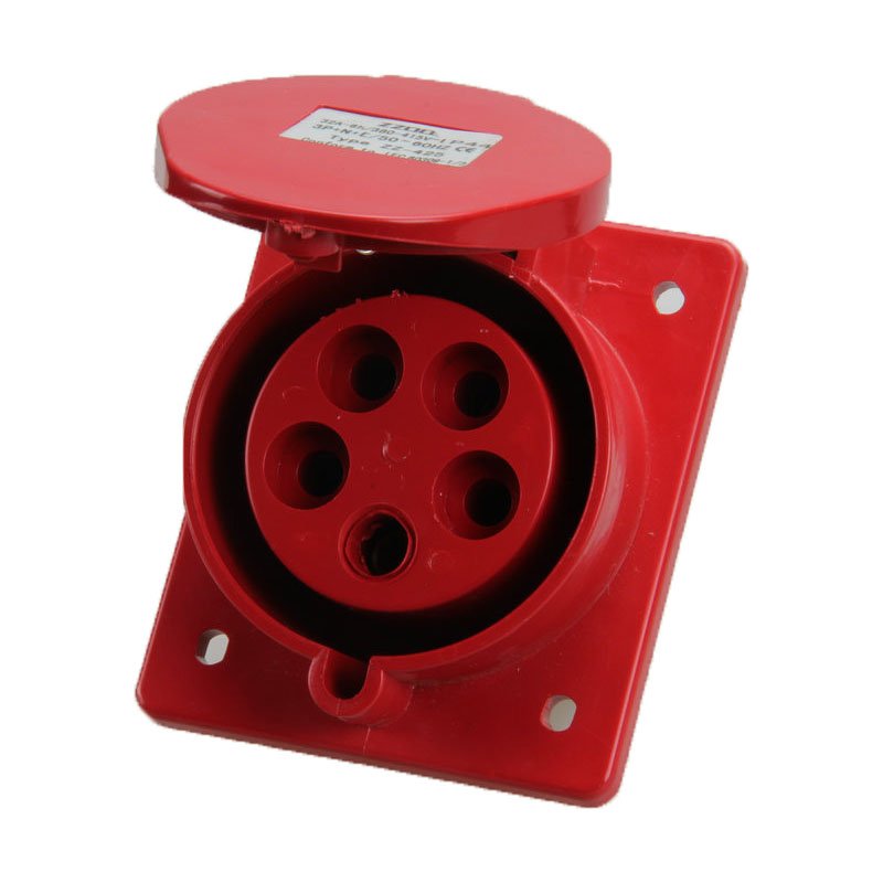 ZZ425 3P+N+E 32A 220V IP44 Cable butt joint industrial power plug socket