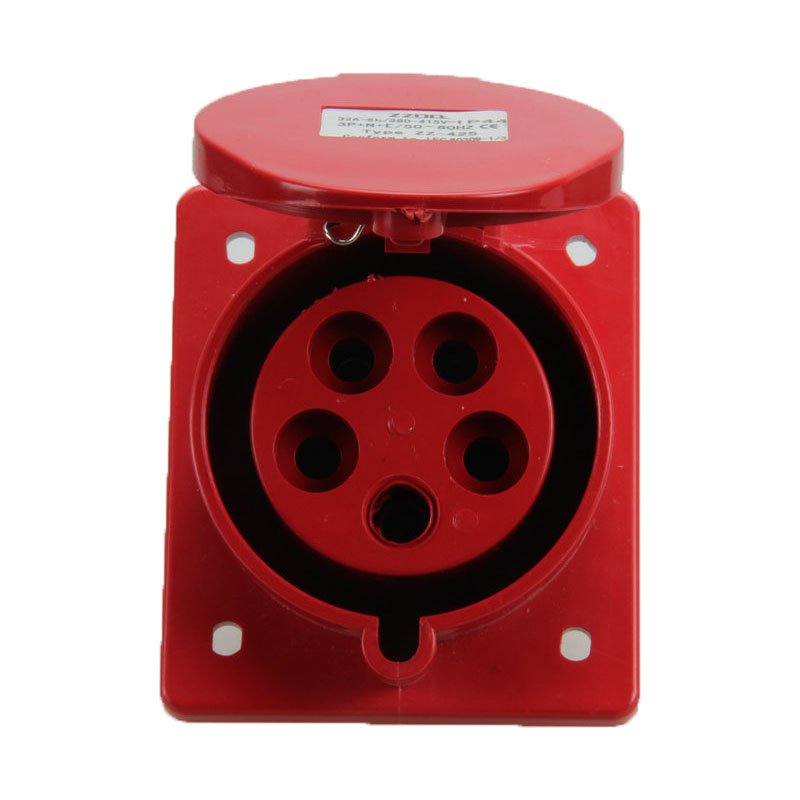 ZZ425 3P+N+E 32A 220V IP44 Cable butt joint industrial power plug socket