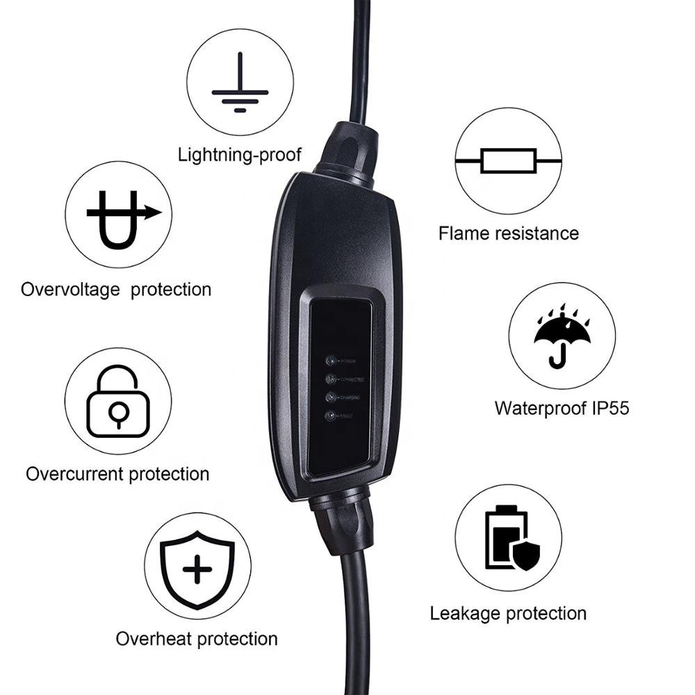 duosida j1772 type1schuko plug/j1772 type1 charger