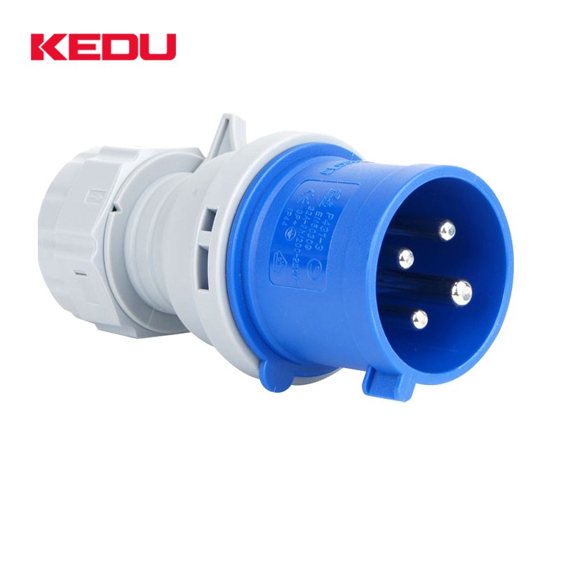 KEDU P441 P02149 16A 32A IP44 4 Pin Industrial Electrical Plug and Socket With SEMKO CE UKCA