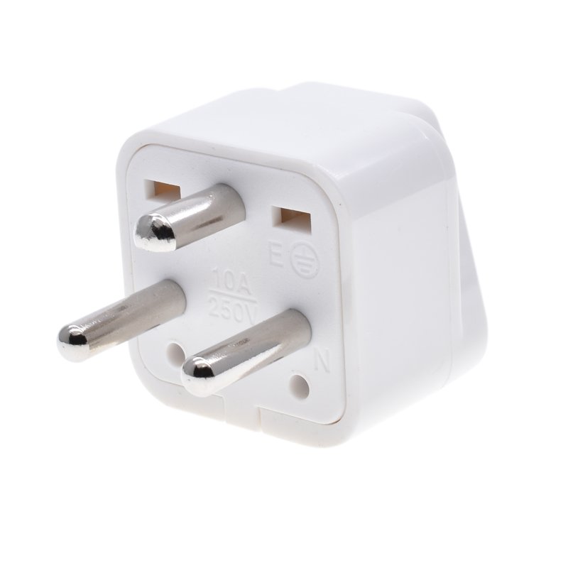 Universal to Demark Plug Adapter 10A 250V Multifunction EU US UK AU to Type-K 3 pins Converter For Travel White Black