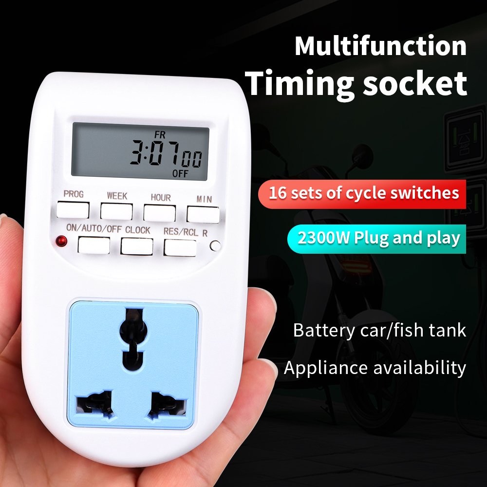 Smart Timer Socket AL-06 2300W High Power Electronic Timing Switch Control Countdown Plug Energy Saver