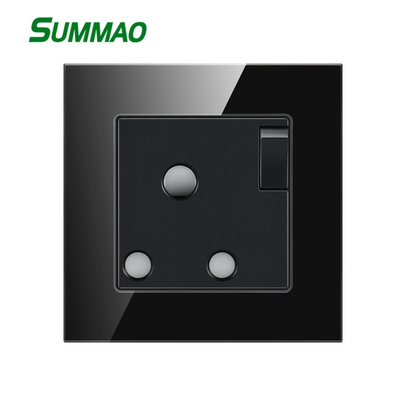EU Standard Glass Panel Homes Outlet Cover Electrical Plate Power Plug USB German Outlet Wall Sockets